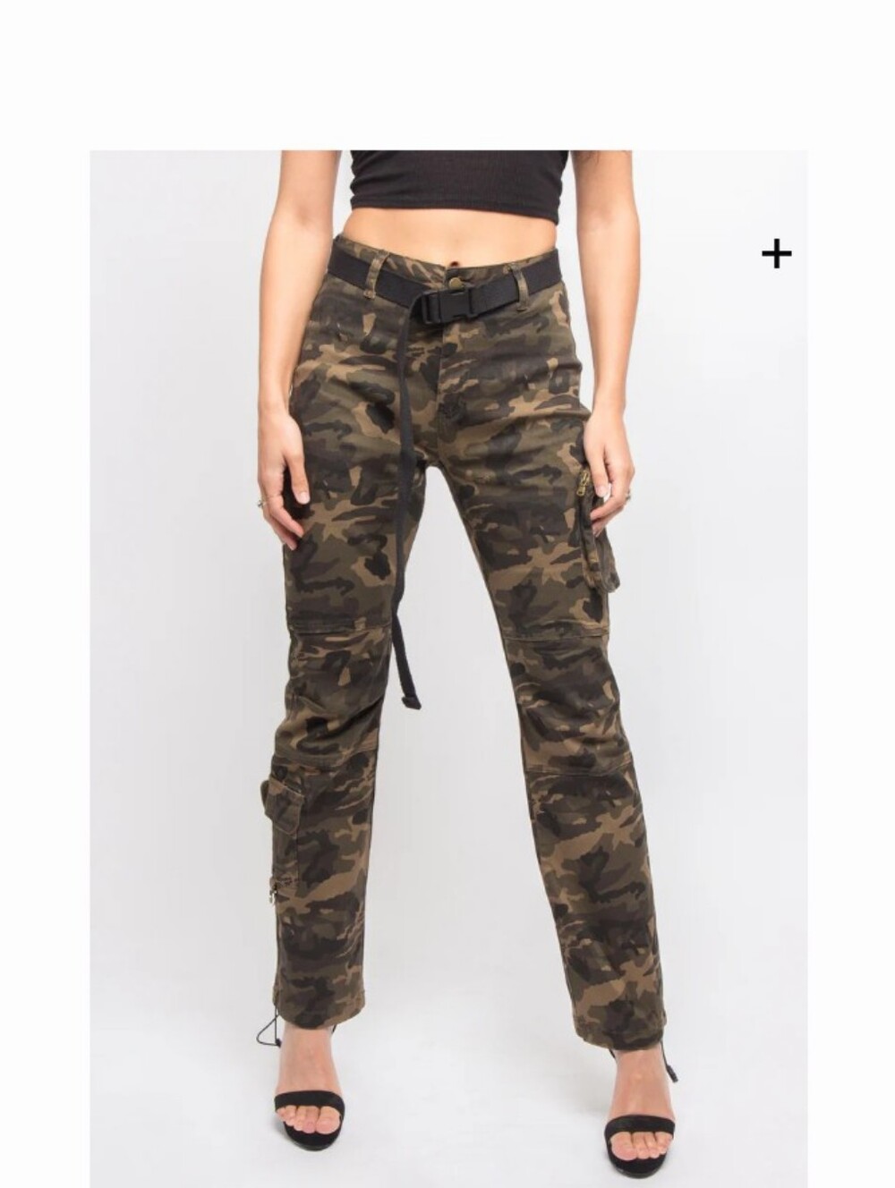 American Bazi Camo Cargo Trousers - Olive Green